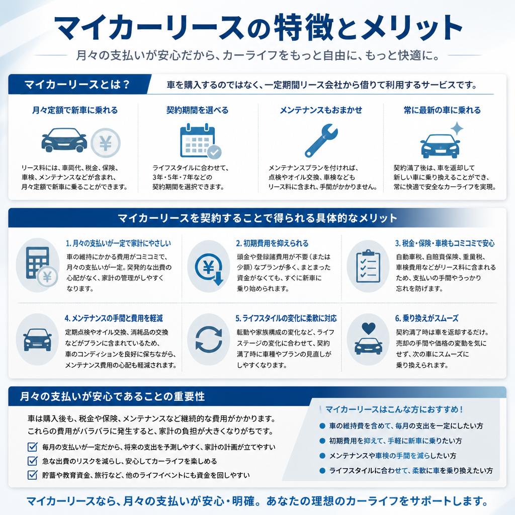 2. マイカーリースの契約メリット